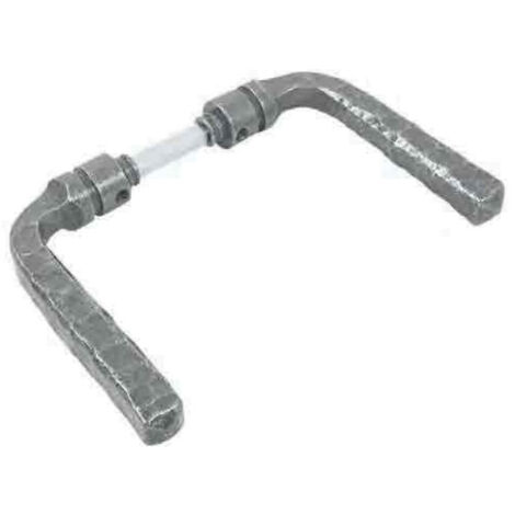 Béquille double Bellac fer cementé poli verni 2 portées carré 7mm - BOUVET - B48DB8232