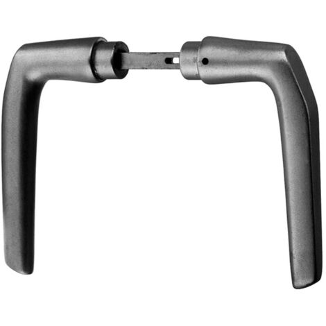 BEQUILLE DOUBLE CARRE DE 8MM PR PORTE EP. 50 A 60MM ALU ANODISE ARGENT 412661