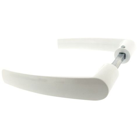 Béquille double chantier en aluminium blanc – Carré 6 mm – Pour portes extérieures – Design moderne et ergonomique – Alpertec
