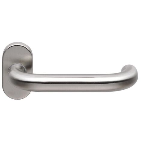 Béquille double contrecoudée en inox 304 sur rosace ovale série EST 41 - NORMBAU