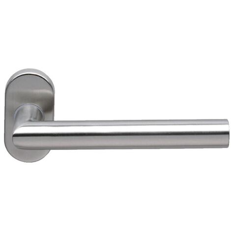 Béquille double droite en inox 304 sur rosace ovale série EST 21 - NORMBAU