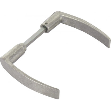 Béquille double en aluminium v serrure en applique 1 portée 6