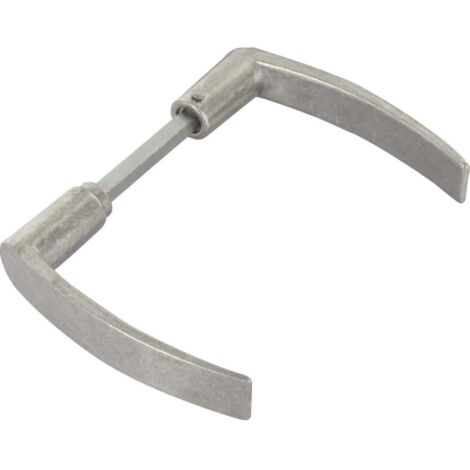 Béquille double en aluminium v serrure en applique 1 portée 7