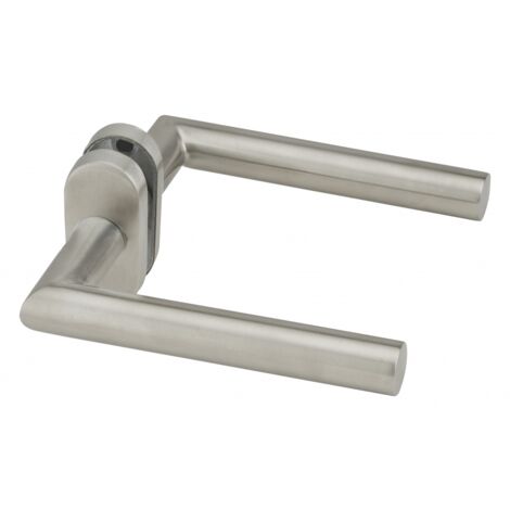 Thirard – Paire de béquilles pour porte 7 x 110mm – Inox 304 – Épaisseur jusqu'à 45mm – Plaque rectangulaire avec vis invisibles