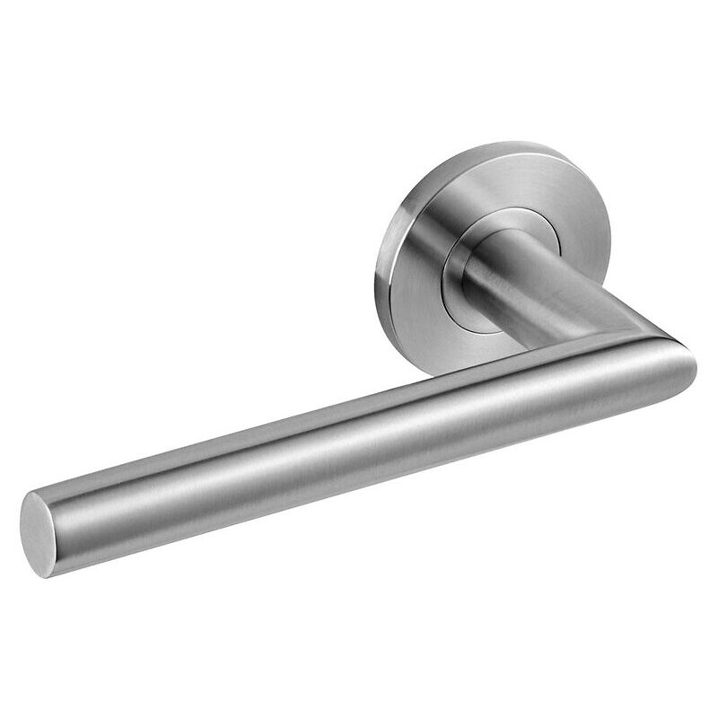 Vachette - Béquille double inox Ovalis l sur rosace bec-de-cane