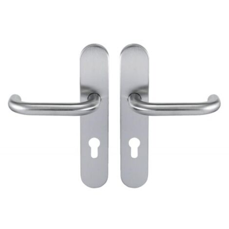 Béquille double inox sur plaque Ligne 19 type U condamnation à voyant - NORMBAU