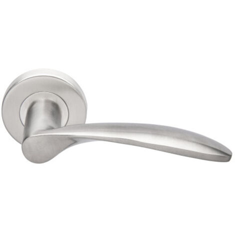 Béquille double JADE massive sur rosace inox 4004 - HERACLES - B-INOX-BM04