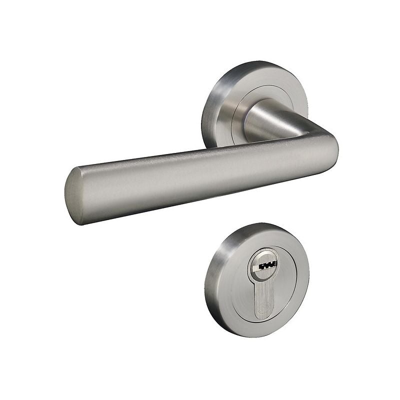 DCG - Béquille double laiton sur rosace ligne Suede fintion laiton poli