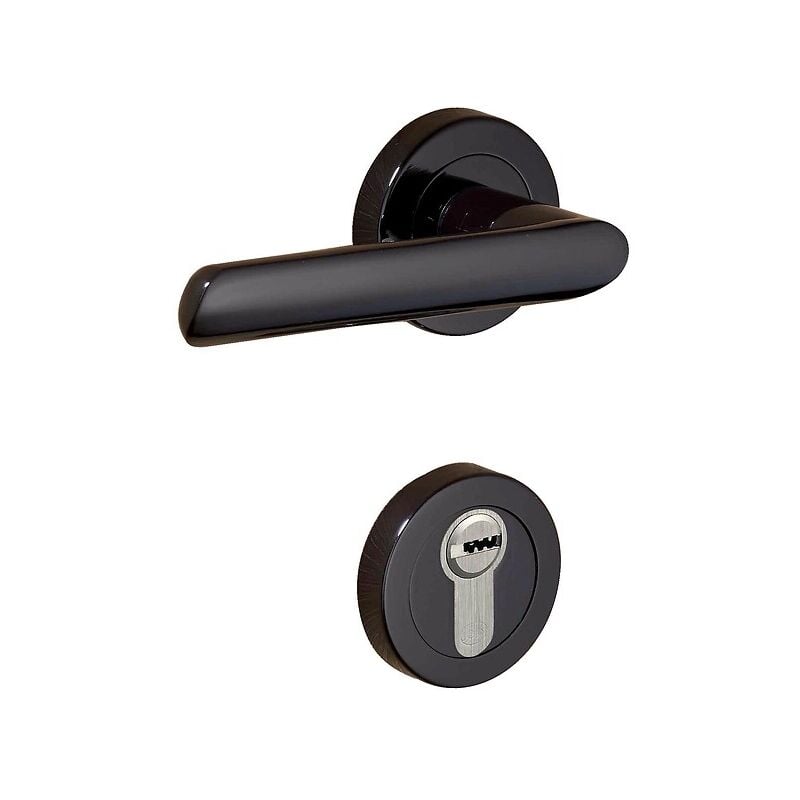 DCG - Béquille double laiton sur rosace ligne Spartine fintion vieux laiton mat