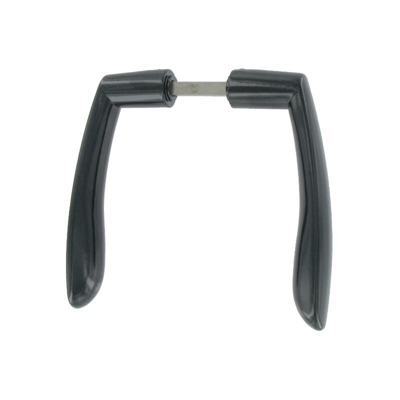 Béquilles doubles alu noir carré 7mm pour porte épaisseur 60mm axe 90mm - thirard - JE392015