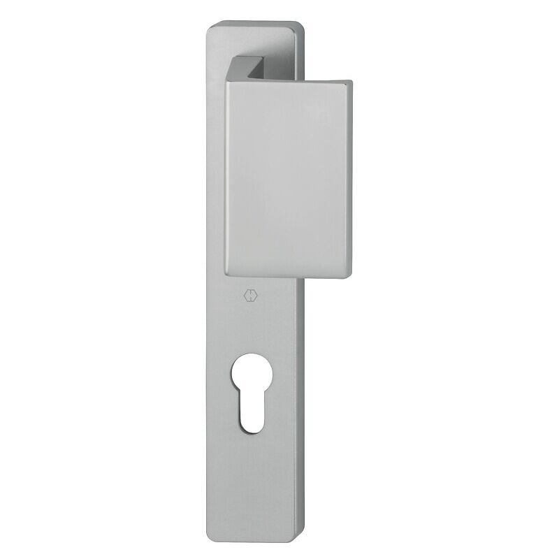 Hoppe - Béquille double palière sur plaque carrée 195 mm New York alu anodisé épaisseur porte 38-57 mm