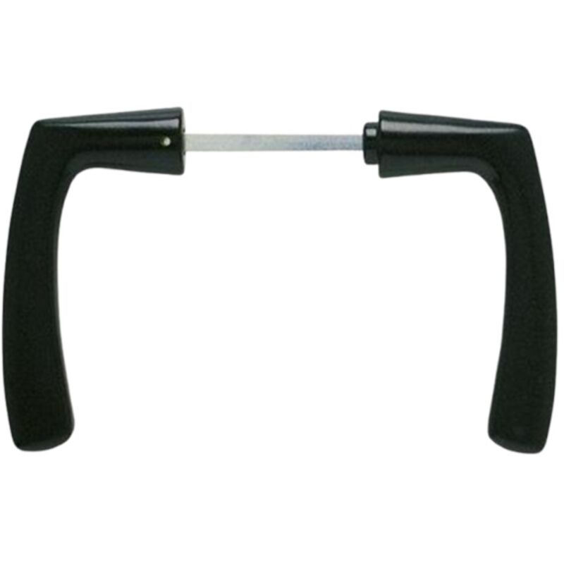 Finish - Béquille double pour porte. portail et grille PORTALISNOIR1P - Section du carré : 8 mm - Longueur du carré : 110 mm - Portée : 1 m et 2 m