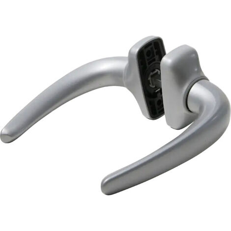 Béquille double pour porte aluminium Horus Midi entraxe 43 mm ép. 57-70 mm finition noir ral 9005 satiné - FAPIM