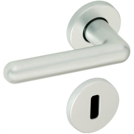 Béquille double seule pour Ensemble sur rosace en aluminium anodisé - GOLF finition argent - VACHETTE