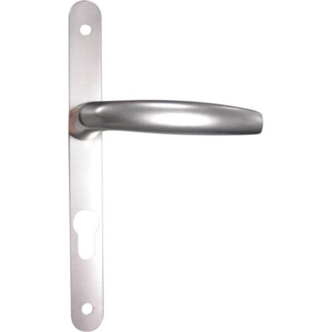 Béquille double sur plaque étroite entraxe 70/195 mm ligne Atlanta clé I finition blanc RAL 9010 porte 58/67 - HOPPE