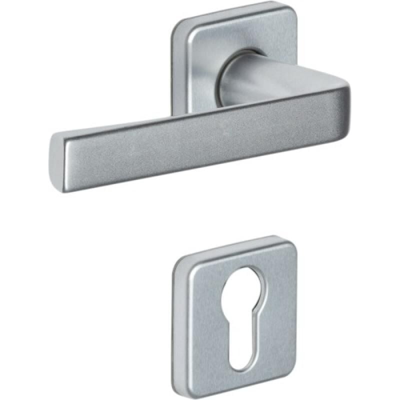 Vachette - Ensemble de poignées de porte kaza Aspect inox Aspect inox Anodisé Clé l