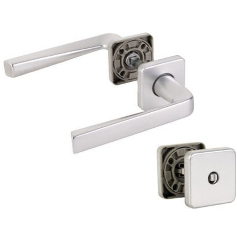 Vachette - Ensemble de poignées de porte kaza Argent Argent Anodisé à condamnation