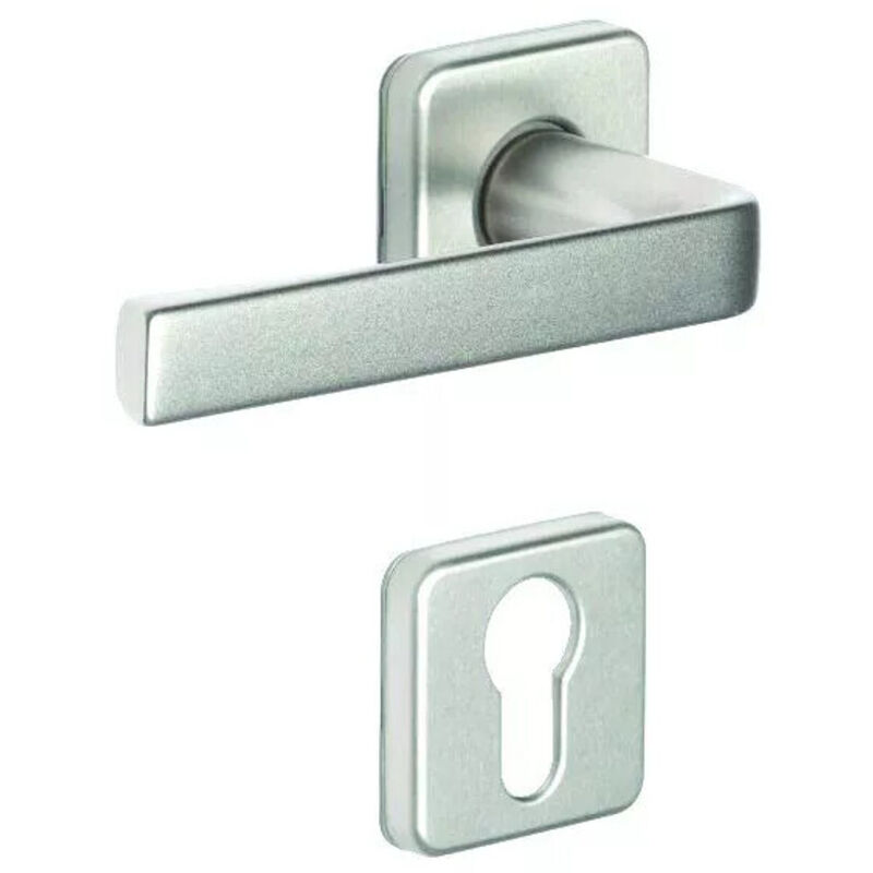Vachette - Ensemble sur rosace kaza 6601 avec béquille - 40 mm - aveugle - argent