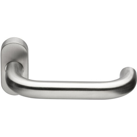 Béquille double sur rosace étroite inox Jade 1294 - Héraclès - B-INOX-RE03