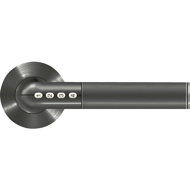 AYR - Béquille double sur rosace type 511 à code électronique fonction Bluetooth carré de 7 ou 8 mm réversible finition noir satiné