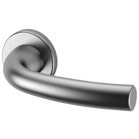 Béquille double sur rosaces ligne Arcade aluminium anodisé argent - NORMBAU