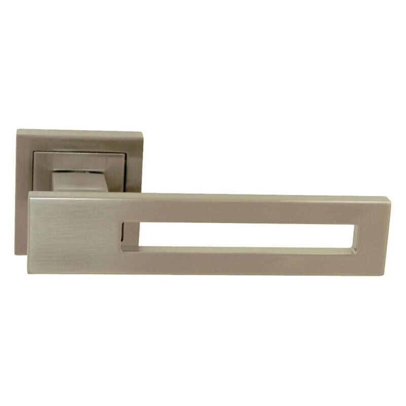 Cadap - Béquille double sur rosaces ligne Gambetta finition nickelmat/chromé