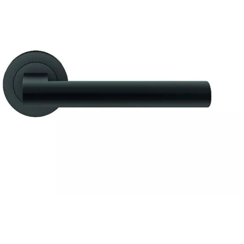 Karcher Design - Béquille double sur rosaces rondes série er 45 Madeira finition noir Cosmos fonction condamnation