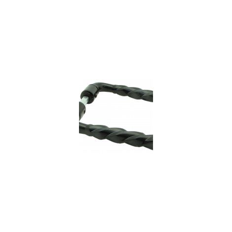 Béquille double torsadé aluminium époxy noir – Tige carrée 7mm – Résistante aux intempéries – Installation rapide avec vis pointeau – Home Friendly