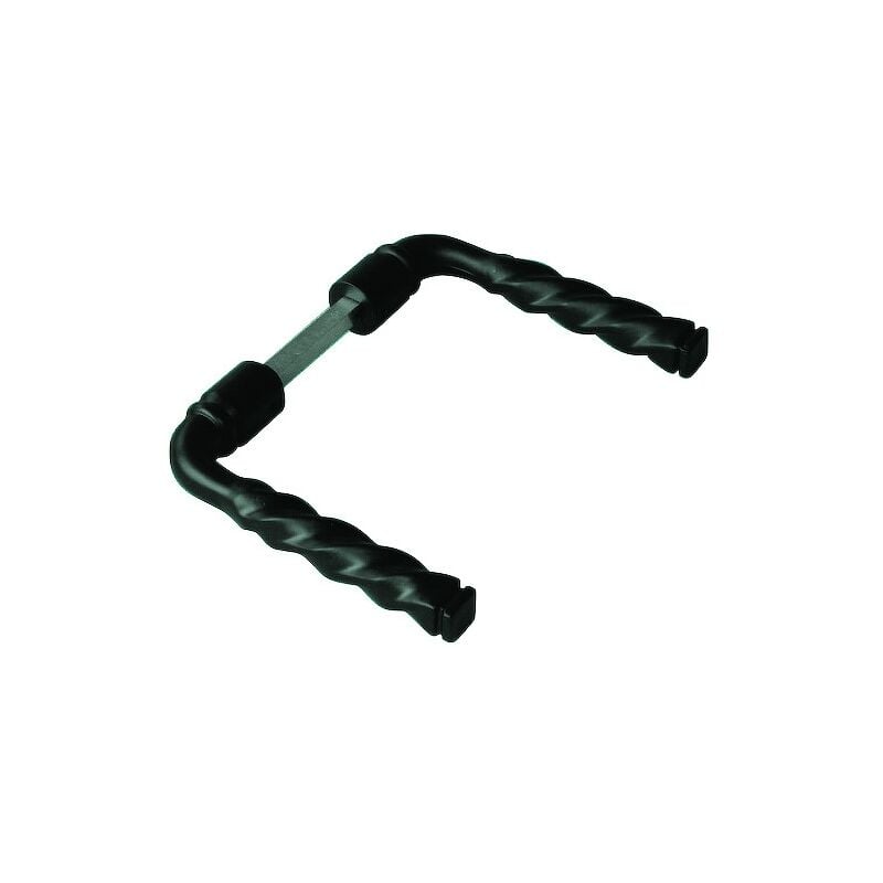 Finish - Béquille double pour porte. portail et grille torsadee noir - Section du carré : 6 mm - Longueur du carré : 110 mm - Portée : 1 m et 2 m