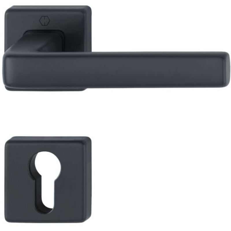 Béquille de porte noir Dublin