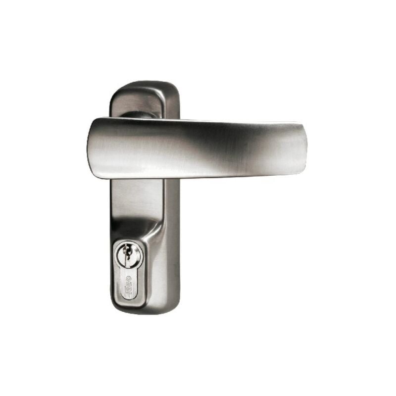 Iseo City - Béquille pour demi-cylindre européen idea Aspect inox Aspect inox