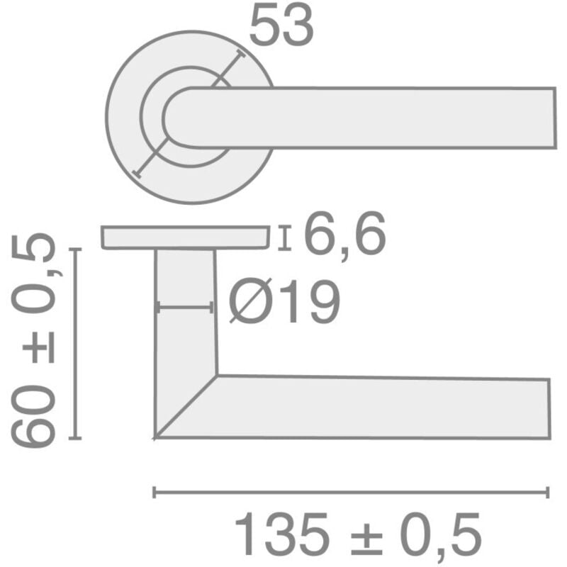 Heracles - Béquille double sur rosace jade slim ovale SL00 inox poli B-INOX-SL00