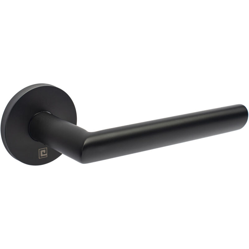 Béquille double sur rosace jade slim ovale SL00N noir mat Heracles B-INOX-SL00N