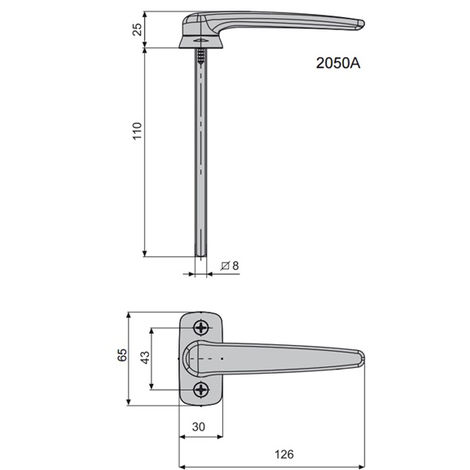 Tige carré 8 mm long 60 mm pour poignée chez Déco Fer Forgé - Déco Fer Forgé