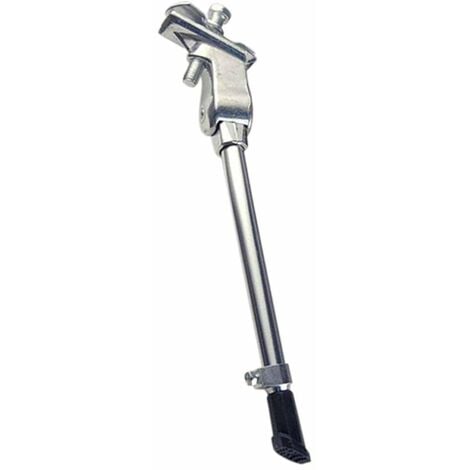 Béquille vélo latérale réglable argent avec plaque compatible avec roues 20" à 28" vtt ville vtc