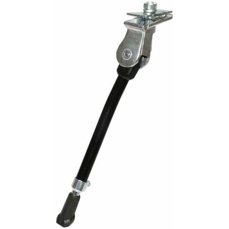 Béquille vélo latérale réglable noir avec plaque compatible avec roues 20" à 28" vtt ville vtc