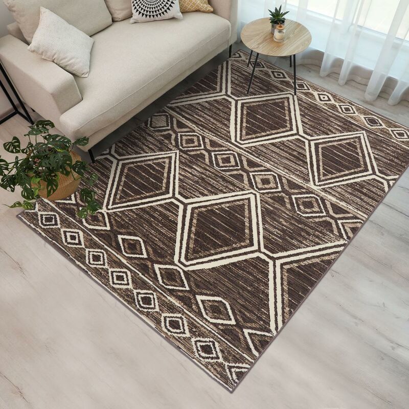 

Berber Rug Style bc berbre polipropileno rojo - Marron