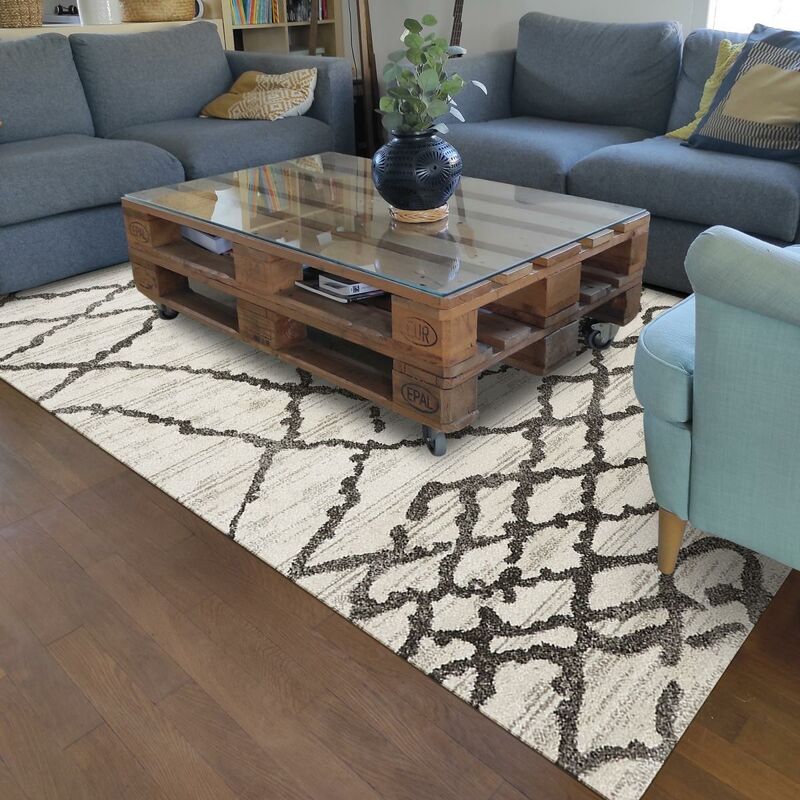 

Berber Rug Willifo estilo de polipropileno blanco - Blanc