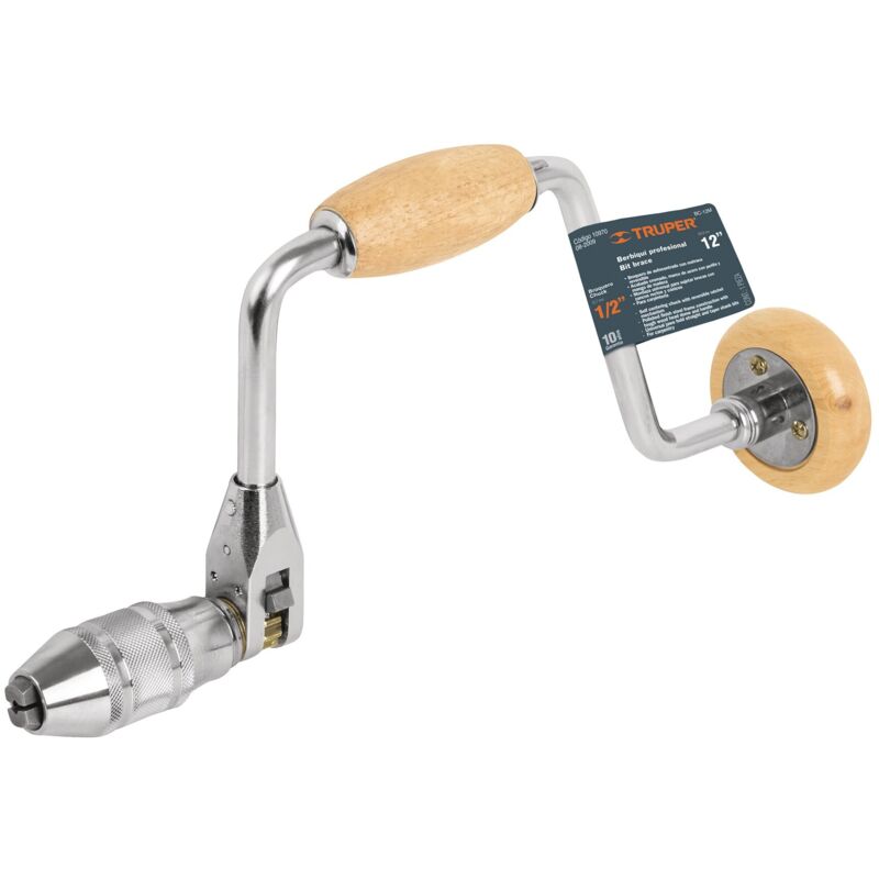 

Berbiquí profesional 30cm, perilla de madera