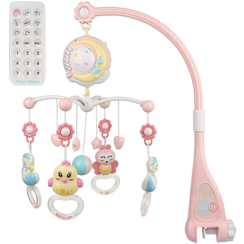 Berceau de musique mobile pour bébé avec fonction de synchronisation projecteur et lumière, berceau mobile ou jouet à suspendre pour enfants, jouet