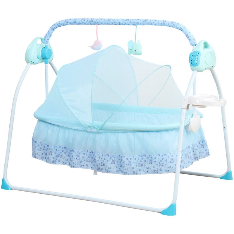 Senderpick - Berceau électrique à 5 vitesses avec matelas Baby Cradle jusqu'à 25kg