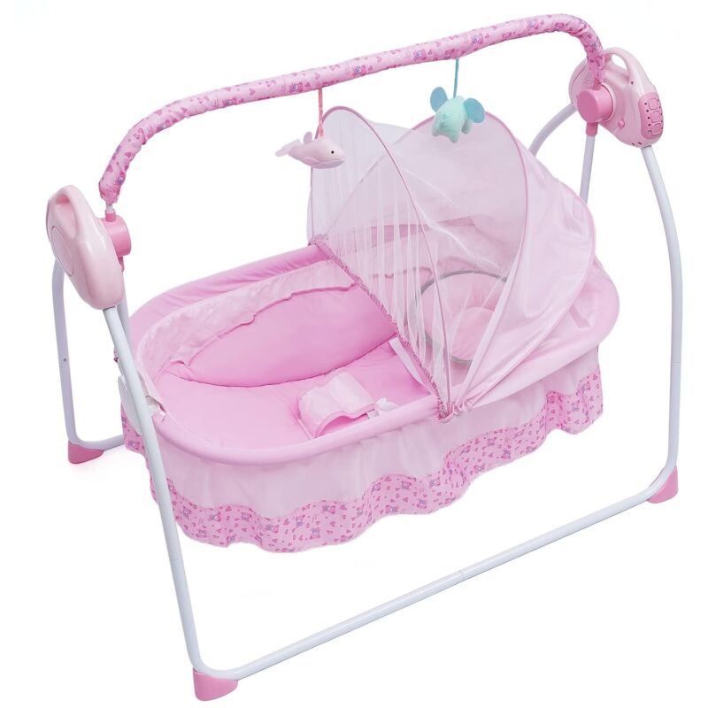 Berceau électrique pour bébé, balançoire pour bébé, balançoire automatique pour bébé, berceau pour bébé, chaise à bascule avec fonction de lecture de
