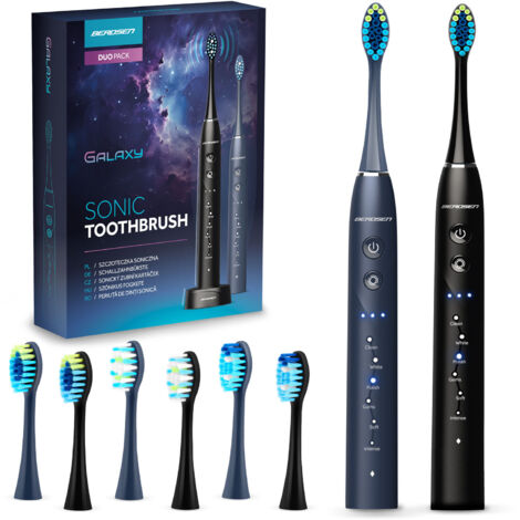 Berdsen Galaxy Duo cepillo de dientes sónico, juego de 2