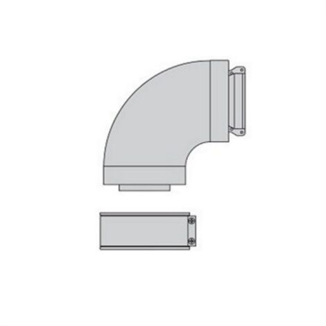 Beretta 1100089 - Codo Fumigación Aluminio 90° 60/100 Estándar