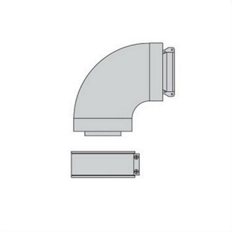 Beretta 1100089 - Coude Alu Fumisterie 90° 60/100 Standard