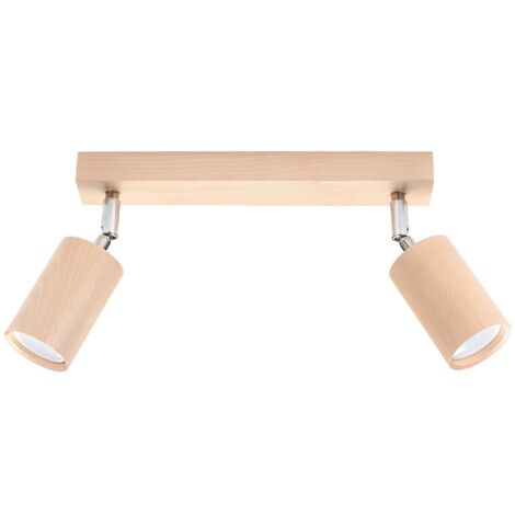 BERG 2 ceiling lamp in natural wood