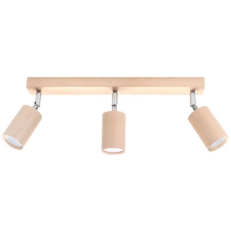 BERG 3 ceiling lamp in natural wood