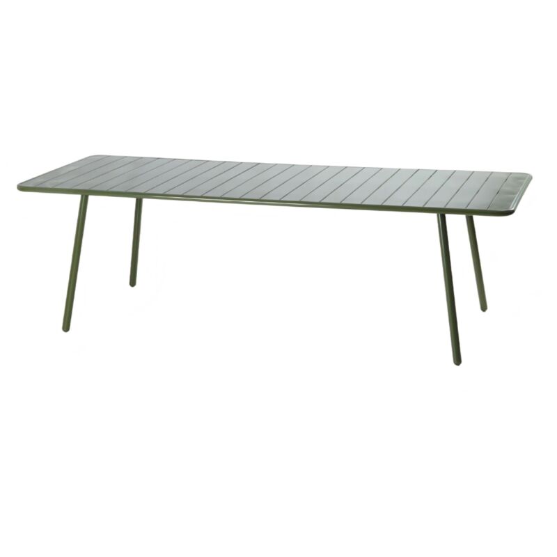 Table de jardin 10-12 places 234cm verte BERGAME