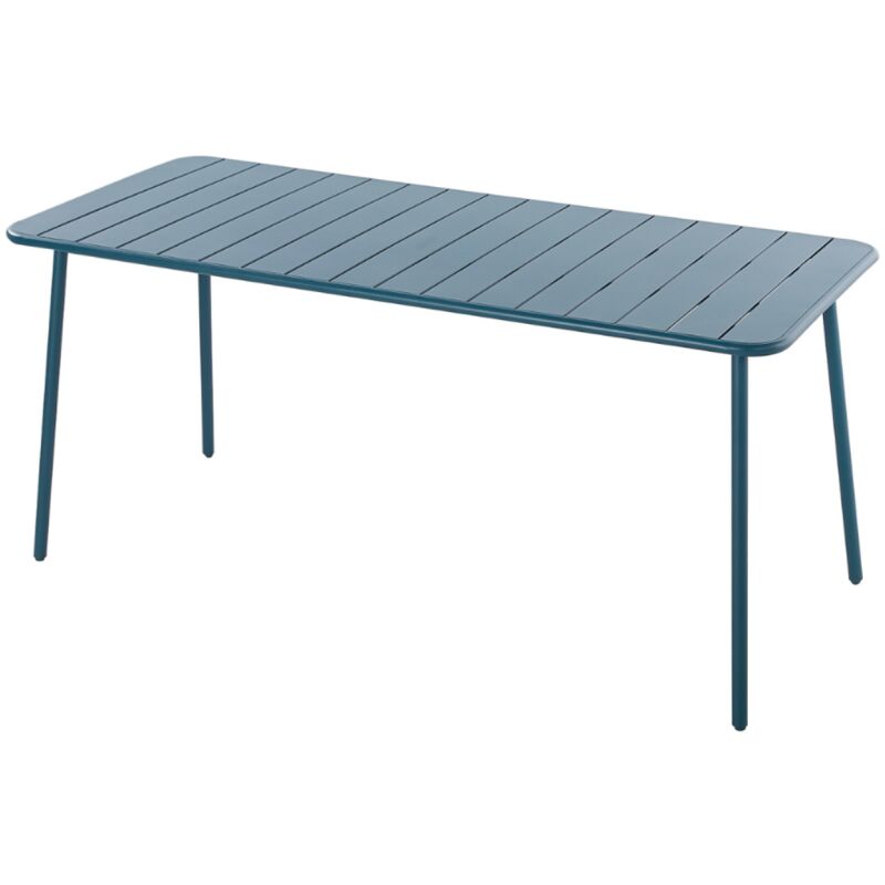 Concept-usine - bergame - Table en acier 6 places bleue