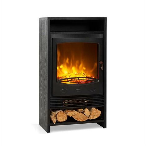 Bergamo Cheminée électrique 900/1800W thermostat aspect bois